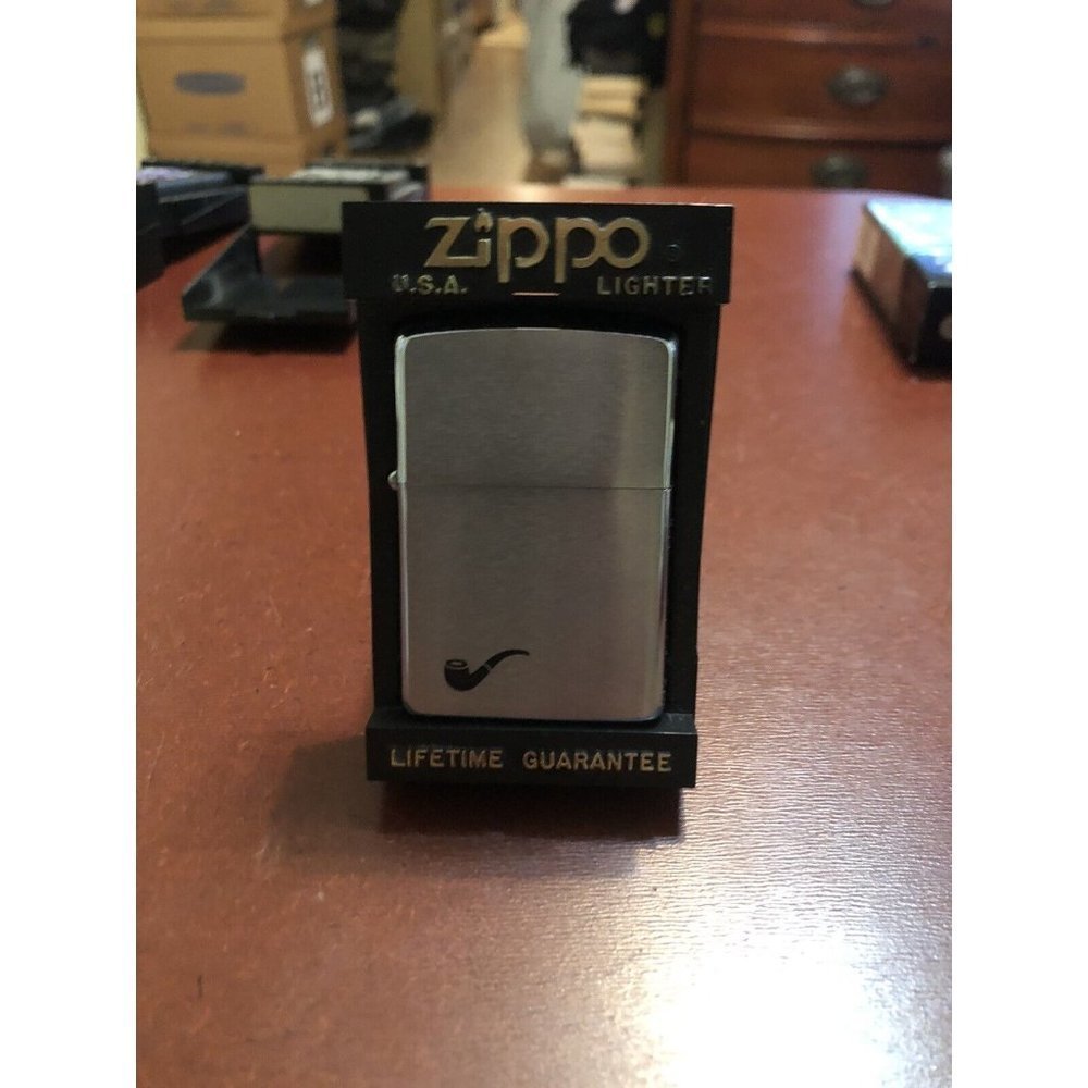 1998 Zippo Pipe Lighter Silver Tone In Case Bradford PA USA